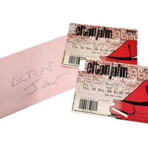 Elton John "The Red Piano" 12/18/2008 Concert Tickets Echo Arena, Liverpool